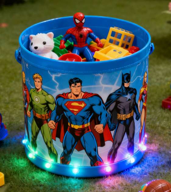 Cylindrical Plastic Toy Containers